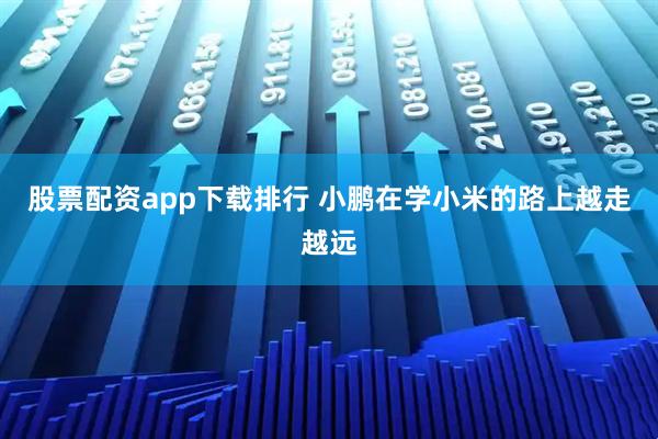 股票配资app下载排行 小鹏在学小米的路上越走越远